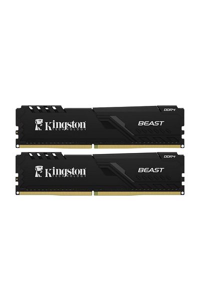 Kingston ذاكرة وصول عشوائي للألعاب سعة 32 جيجابايت (2 × 16) DDR4 بسرعة 3600 ميجاهرتز Cl18 باللون الأسود