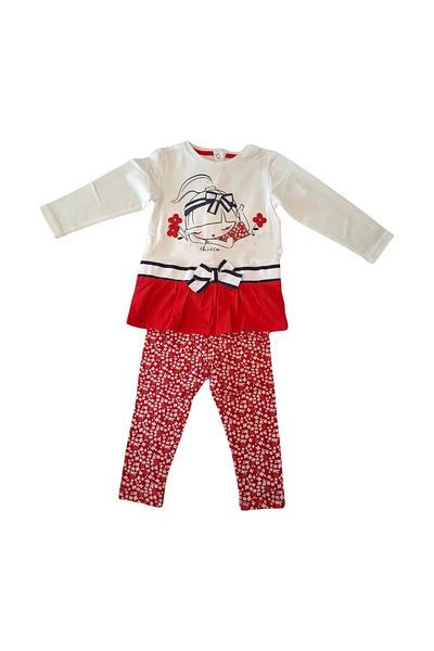 Chicco Long sleeve blouse and pants set, girls, Chicco brand, size 74