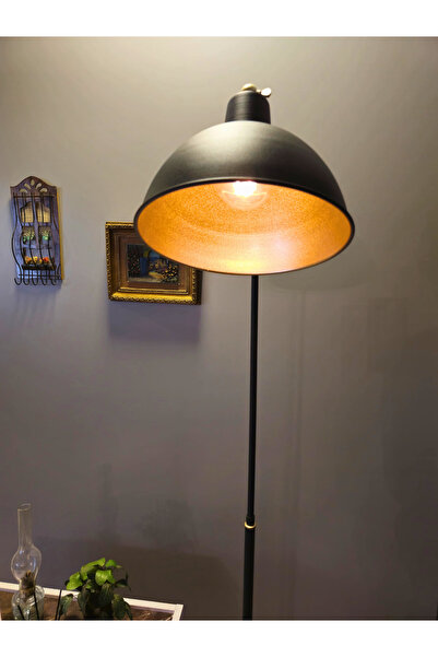 Luzarana Dolce Sarı-siyah Metal Gövde Tasarım Lüx Yerden Aydınlatma Lambader