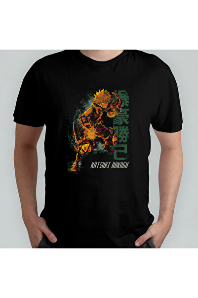 Pixxa My Hero Academia Katsuki Bakugo Унісекс 100% бавовна Футболка з круглим...