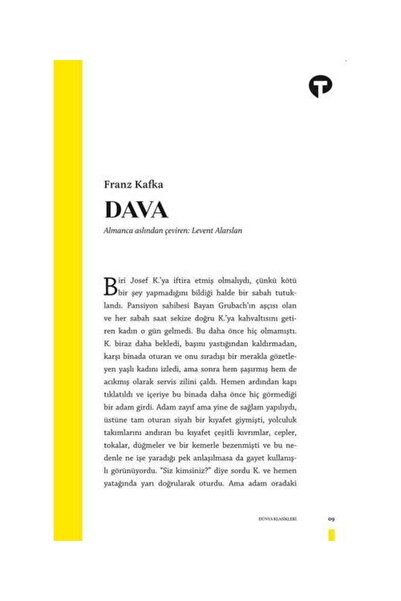 Turkuvaz Kitap Dava / / Franz Kafka