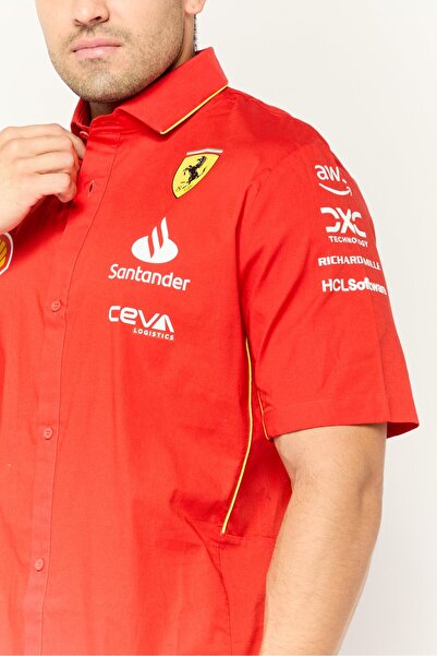 Puma Men Sportswear Fit Short Sleeve Santander Jersey, Red