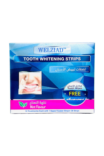 WELZIAD شرائط تبييض الأسنان بنكهة النعناع - ٢٨ شريطًا
