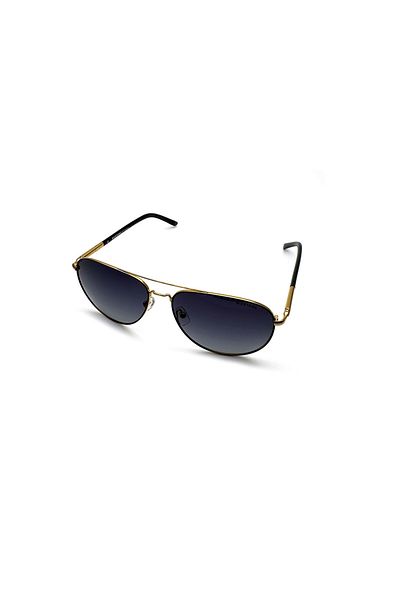 Mustang Unisex Yellow-Smoked Polarized Glass Bone Closed Frame Drop Sunglasses Mu1741 01 59-15