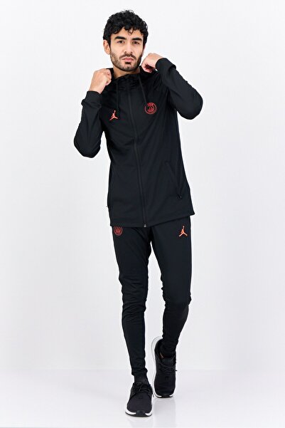 Nike Men Slim Fit 2 Piece Brand Logo Tracksuits, Black