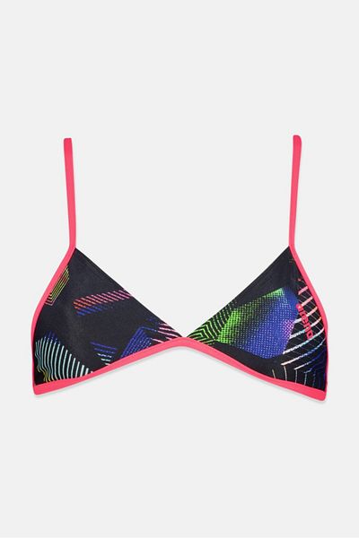 ARENA Women Allover Print Non Padded Swimwear Bra, Black Combo