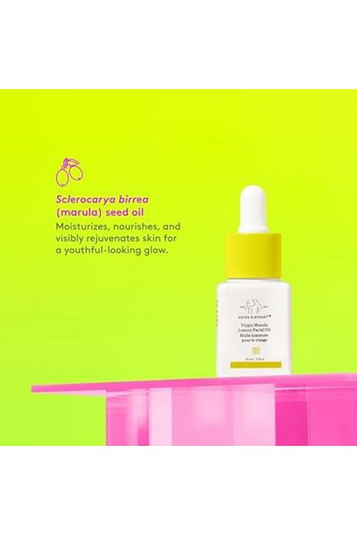 Drunk Elephant Virgin Marula Luxury Facial Oil Vegan Anti-Aging Skin Care and Face Moisturizer 15ml