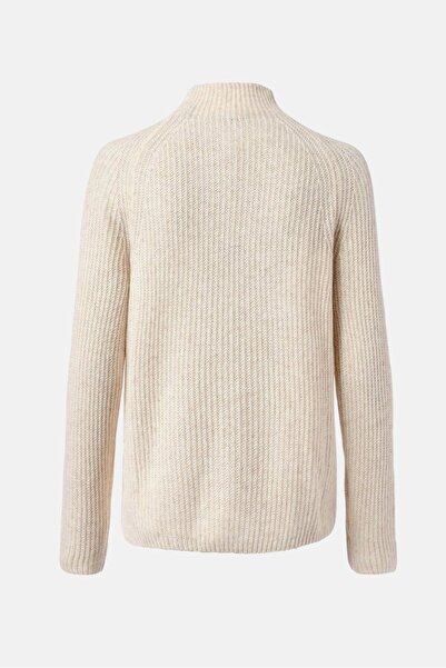 Tchibo Women Crew Neck Textured Sweater, Beige