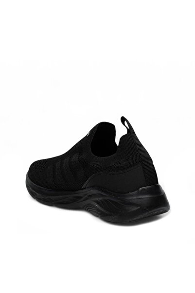 ClassyMen Ferosa Erkek Kalın Yumuşak Ortopedik Taban Siyah Beyaz Bağcıksız Günlük Triko Sneakers Spor Ayakkabı