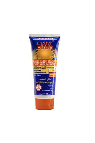 LASER WHITE كريم الكولاجين لتبييض البشرة وواقي الشمس UV 60+ - 100 غرام