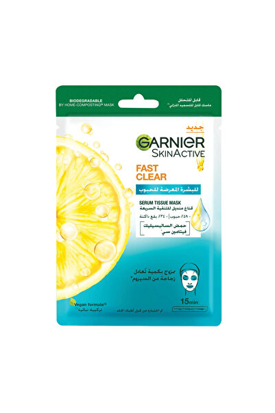 Garnier Skin Active Fast Clear Tissue Mask with Salicylic Acid and Vitamin C ...