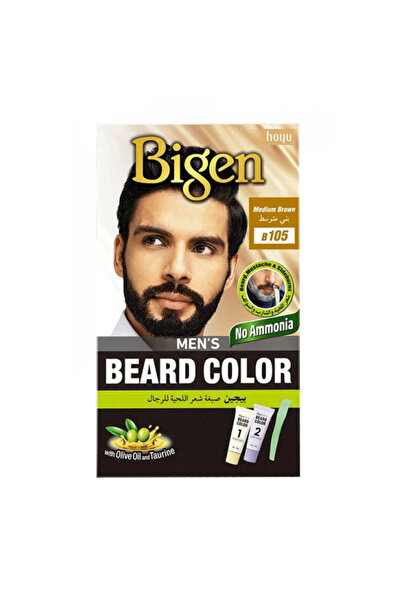BİGEN بيجين صبغة لحية للرجال - بني متوسط B105
