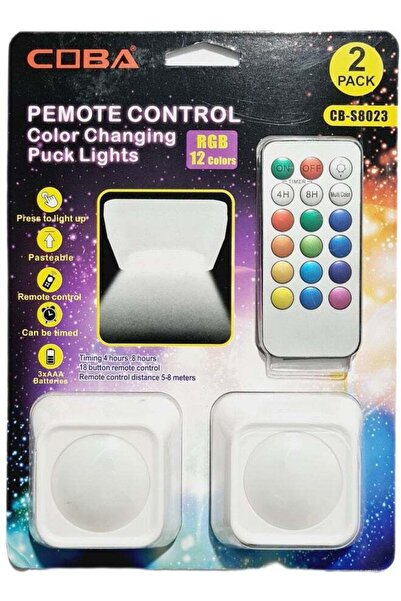 COBA Dual RGB remote control light with timer