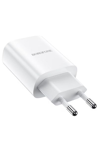 Borofone Mains Charger, BN1 Innovative, 2.1A, 1 X USB, White