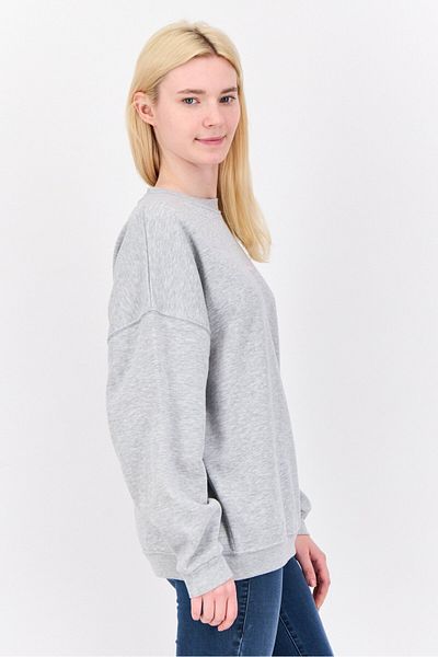 Don't Call Me Jennyfer Women Crew Neck Printed Sweatshirt, Grey