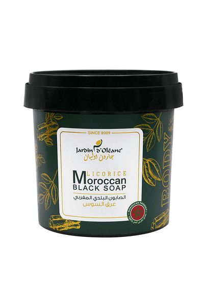 Jardin D Oleane Jardin Oleane Licorice Moroccan Black Soap - 500gm