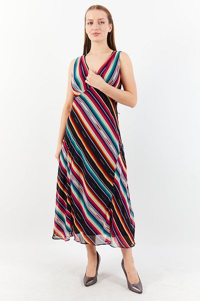 Ralph Lauren Women Allover Printed Midi Dress, Black