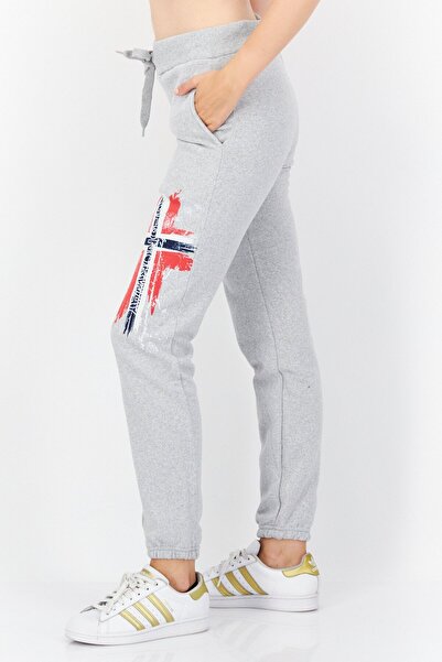 Geographical Norway Women Regular Fit Graphic Jogger Pant, Grey