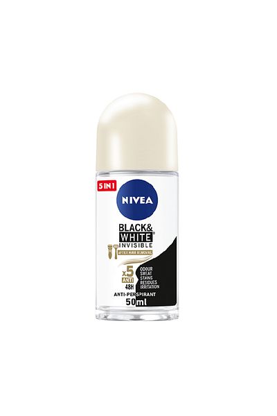 NIVEA Black & White Silky Smooth Deodorant Roll-On For Women- 50ml