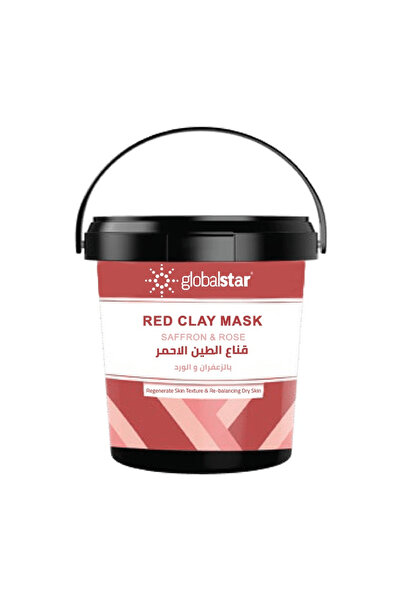 Globalstar قناع الطين الأحمر بالزعفران والورد - 600 غرام