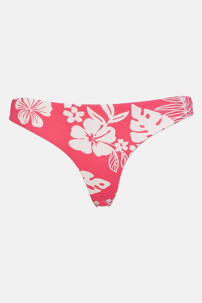 Roxy Women Floral Print Bikini Bottom, Fuchsia