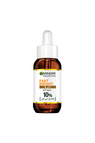 Garnier سيروم SkinActive Fast Bright Overnight Booster مع 10% فيتامين سي النق...