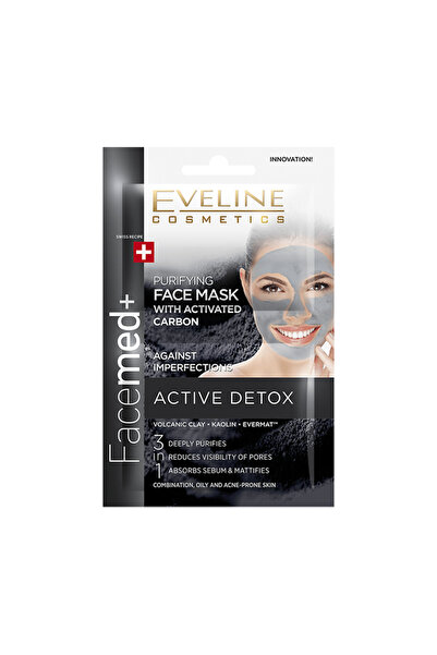 Eveline Cosmetics قناع الكربون المنقي من إيفلين أكتيف ديتوكس