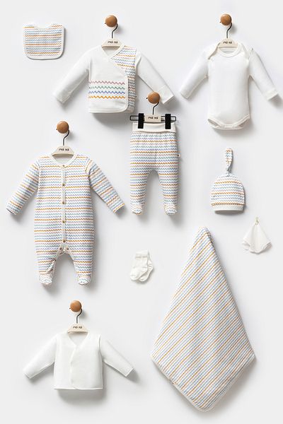 Moi Noi Newborn Hospital Release Baby Set Set of 10 Boxed 100% Organic