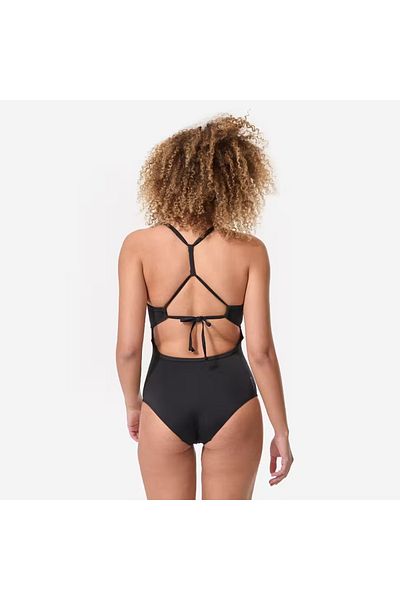 Decathlon Γυναικείο μαγιό με λαιμόκοψη V - Μαύρο - BEA