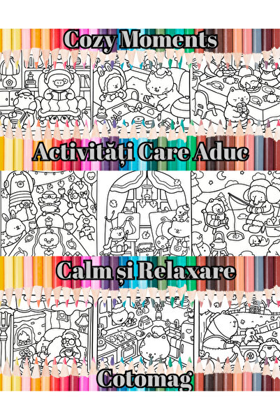 Co Βιβλίο ζωγραφικής Cozy Moments - Χαλαρωτικές και αναζωογονητικές δραστηριό...