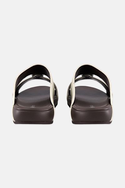 Algspar Men Double Strap Slip On Arabic Sandals, Light Grey