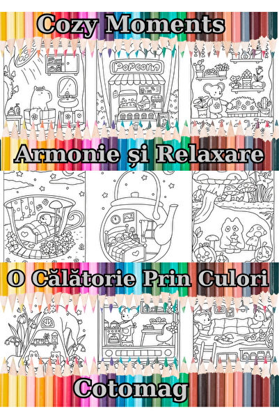 Co Βιβλίο ζωγραφικής «Cozy Moments» - Αρμονία και χαλάρωση - Ταξίδι μέσα από ...