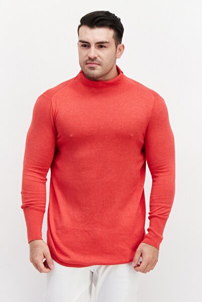 Nic+Zoe Men Turtle Neck Knitted Sweaters, Red