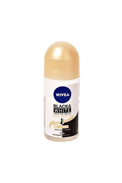 NIVEA Black & White Silky Smooth Deodorant Roll-On For Women- 50ml
