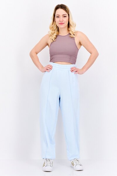 Puma Women Relaxed Fit Training Sweatpants, Light Blue