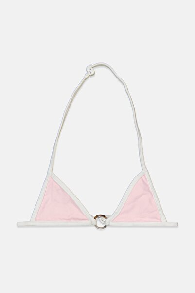 VILEBREQUIN Kids Girl Textured Bikini Top, Pink