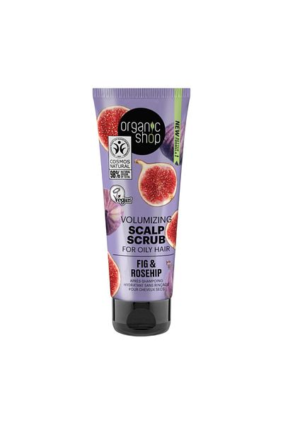 organic shop Volumizing Scalp Scrub for Oily Hair Fig and Rosehip - 75ML