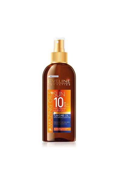 Eveline Cosmetics Eveline Amazing Oils Sun Oil Spf10 With Tan Accelerator - 150ml