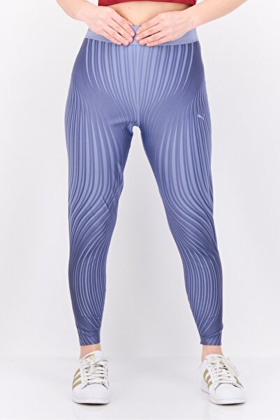 Puma بنطال رياضي ضيق للنساء، أزرق داكن/رمادي