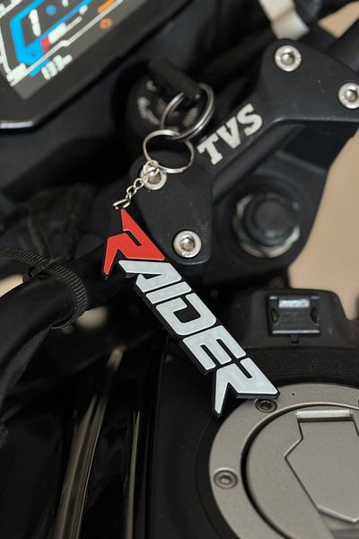 Banxtre Red R Logo Keychain for Tvs Raider (1 Pcs) (12cm)