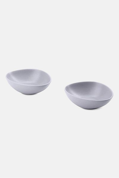 Tchibo 2 Pcs Set Of Bowls, Grey