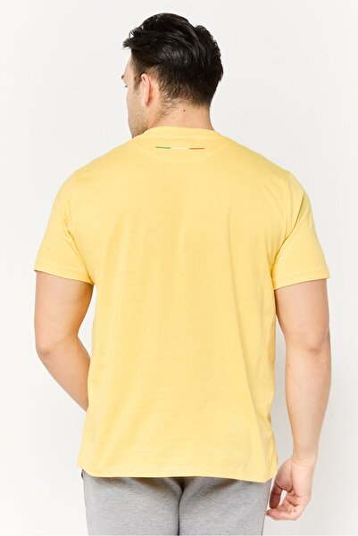 Lamborghini Men Sportswear Fit Short Sleeve Outdoor T-Shirt, Yellow
