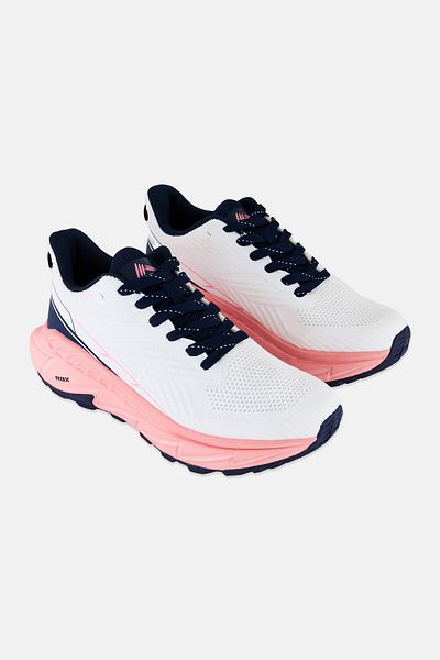 RBX Women Brand Logo Lace Up Outdoor Shoes, White