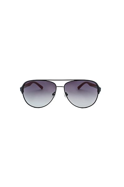 Mustang Men's Black-Smoked Polarized Gradient Glass Steel Closed Frame Drop Sunglasses Mu1790 02 59-13