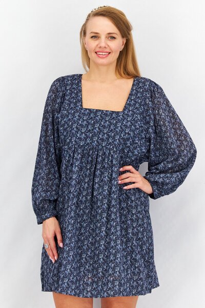 Joie Women Textured Long Sleeve Mini Dress, Navy