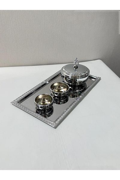 aljahwari Medium silver Tabsi and date set