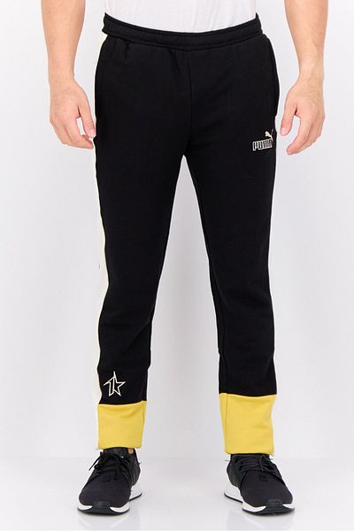 Puma Men Slim Fit Embroidered Logo Training Track Pant, Black