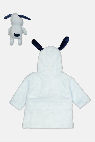 Rock A Bye Baby Boutique Baby Dog Bathrobe And Plush Toy Set