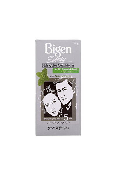 BİGEN Speedy Hair Color - 882 40gm 140 --- Bigen Fast Hair Dye with Conditioner - Black Brown Color 882 40gm