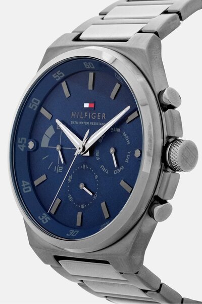 Tommy Hilfiger Men 1792089 Stainless Watch 45 Mm, Silver